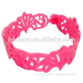 Hollow Carved Silicone Bracelet/ Wristband, Pantone Colors are Available